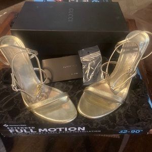 Gucci Gold Strappy Heels